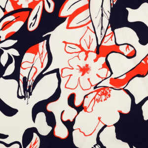 viscose poplin bloemen rood