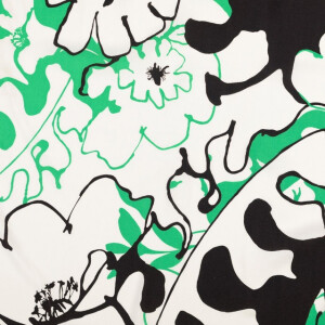 viscose poplin bloemen groen