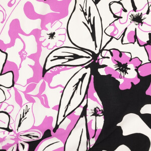 viscose poplin bloemen fuchsia