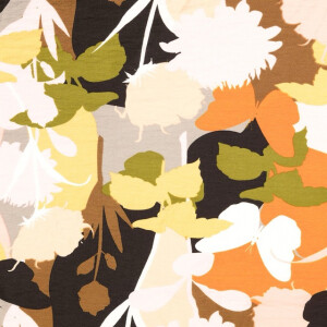 viscose nylon bloemen bruin