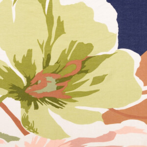 viscose nylon twill bloemen marine