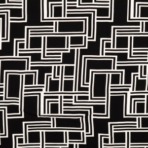 viscose poplin abstract zwart