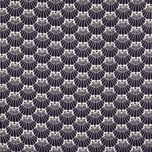 viscose poplin schelpen marine