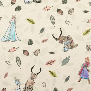 katoen tricot digitaaldruk Frozen beige