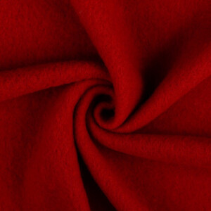 Wollen fleece uni rood