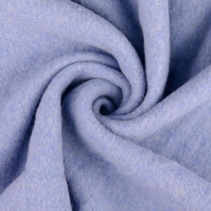 Wollen fleece uni lichtblauw