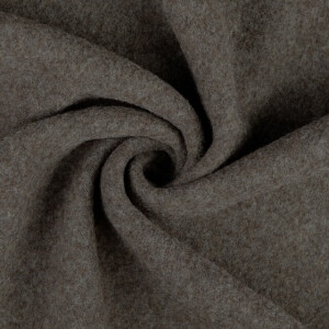 Wollen fleece uni bruin