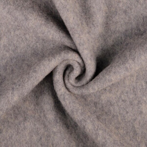 Wollen fleece uni grijs