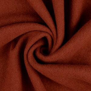 Wollen fleece uni brick