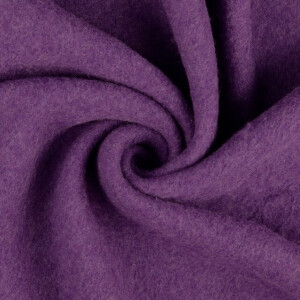 Wollen fleece uni paars