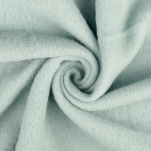 Wollen fleece uni bleekgroen