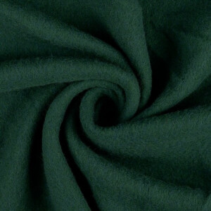 Wollen fleece uni donkergroen