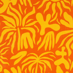 viscose poplin abstract geel/oranje