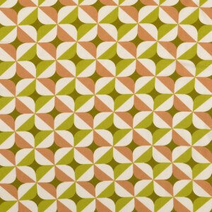 viscose poplin geometrisch groen