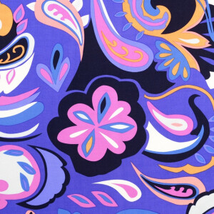viscose poplin bloemen blauw