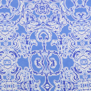 katoen voile barok blauw