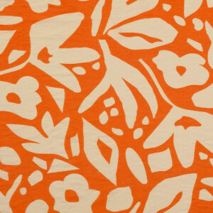 viscose nylon bloemen oranje