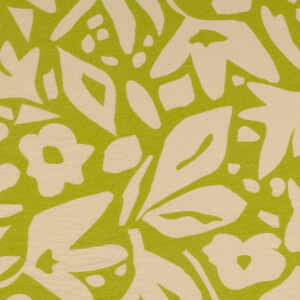 viscose nylon bloemen groen