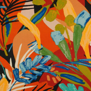 viscose linnen digitaaldruk bloemen multicolor