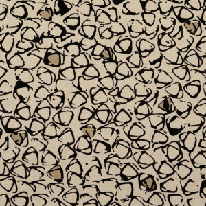 viscose linnen geometrisch offwhite/zand