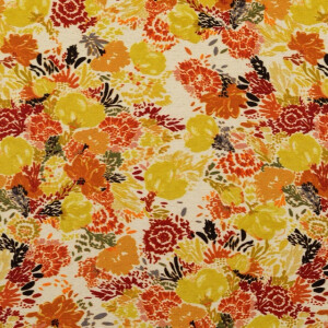 viscose linnen digitaaldruk bloemen geel
