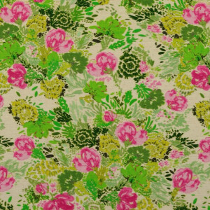 viscose linnen digitaaldruk bloemen groen