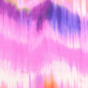 viscose satijn digitaaldruk tie-dye roze/oranje