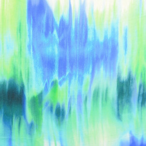 viscose satijn digitaaldruk tie-dye groen/blauw