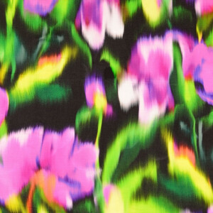 viscose satijn digitaaldruk tie-dye bloemen roze