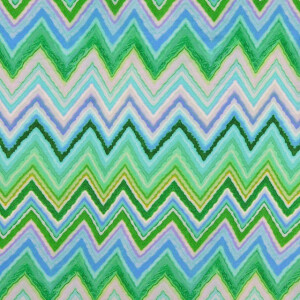 viscose satijn digitaaldruk zigzag groen