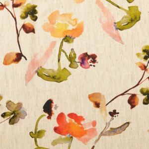 viscose linnen digitaaldruk bloemen groen