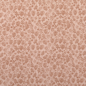 Katoen tricot bloemen bruin