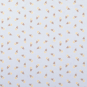 Katoen tricot bloemen hemelsblauw