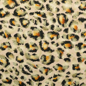 Katoen tricot digitaaldruk luipaard beige