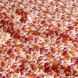 viscose poplin abstract oranje