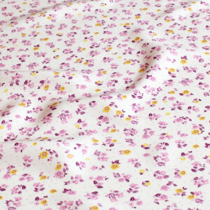 viscose poplin bloemen roze