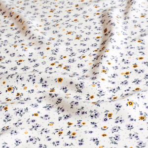 viscose poplin bloemen paars