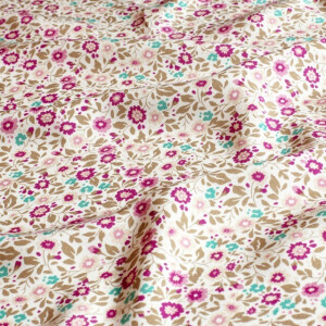 viscose poplin bloemen wit