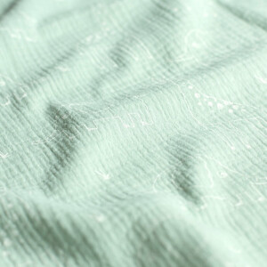 katoenen mousseline giraffen en olifanten mint