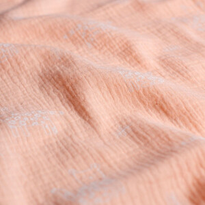 katoenen mousseline luipaarden zalm