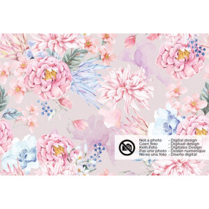 Softshell digitaaldruk bloemen roze