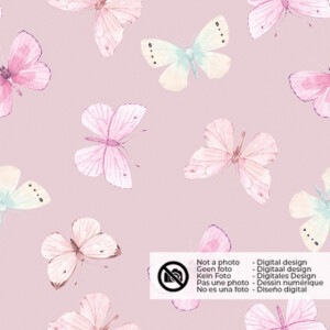Softshell digitaaldruk vlinders roze