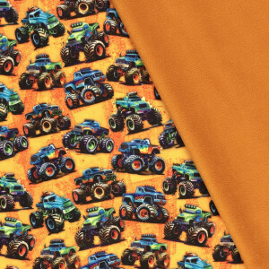 Softshell digitaaldruk monstertrucks oranje