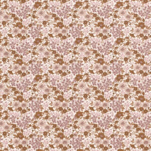 Katoen tricot bloemen gebroken wit