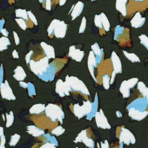 viscose nylon crêpe abstract kaki groen