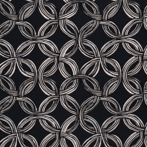 viscose nylon crêpe cirkels marine