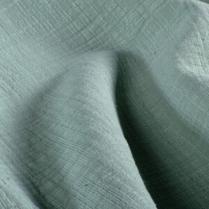 Katoenen mousseline slub donker mint