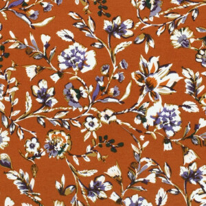 viscose jersey bloemen brick