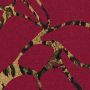 jersey stof discharge abstract donkerrood