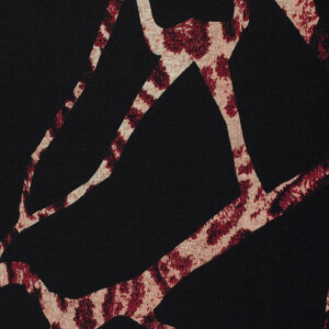 jersey stof discharge abstract zwart